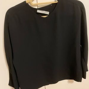 Vince top with slit back